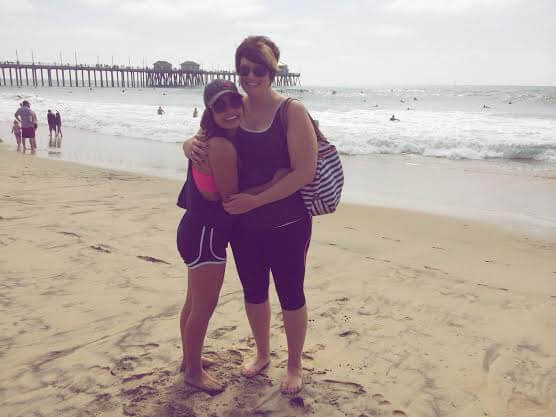mom and kid beach